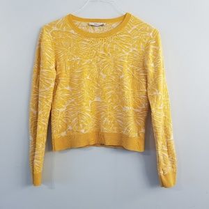 ZARA split leaf philo patterned knit sweater
